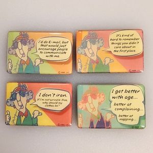 Set of 4 MAXINE magnets Hallmark John Wagner Humor Snarky